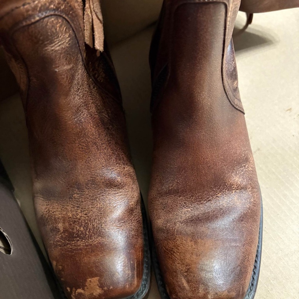 ARIAT Brown Leather Tall Riding Boots sz 9B Worn 1x - Picture 4 of 7